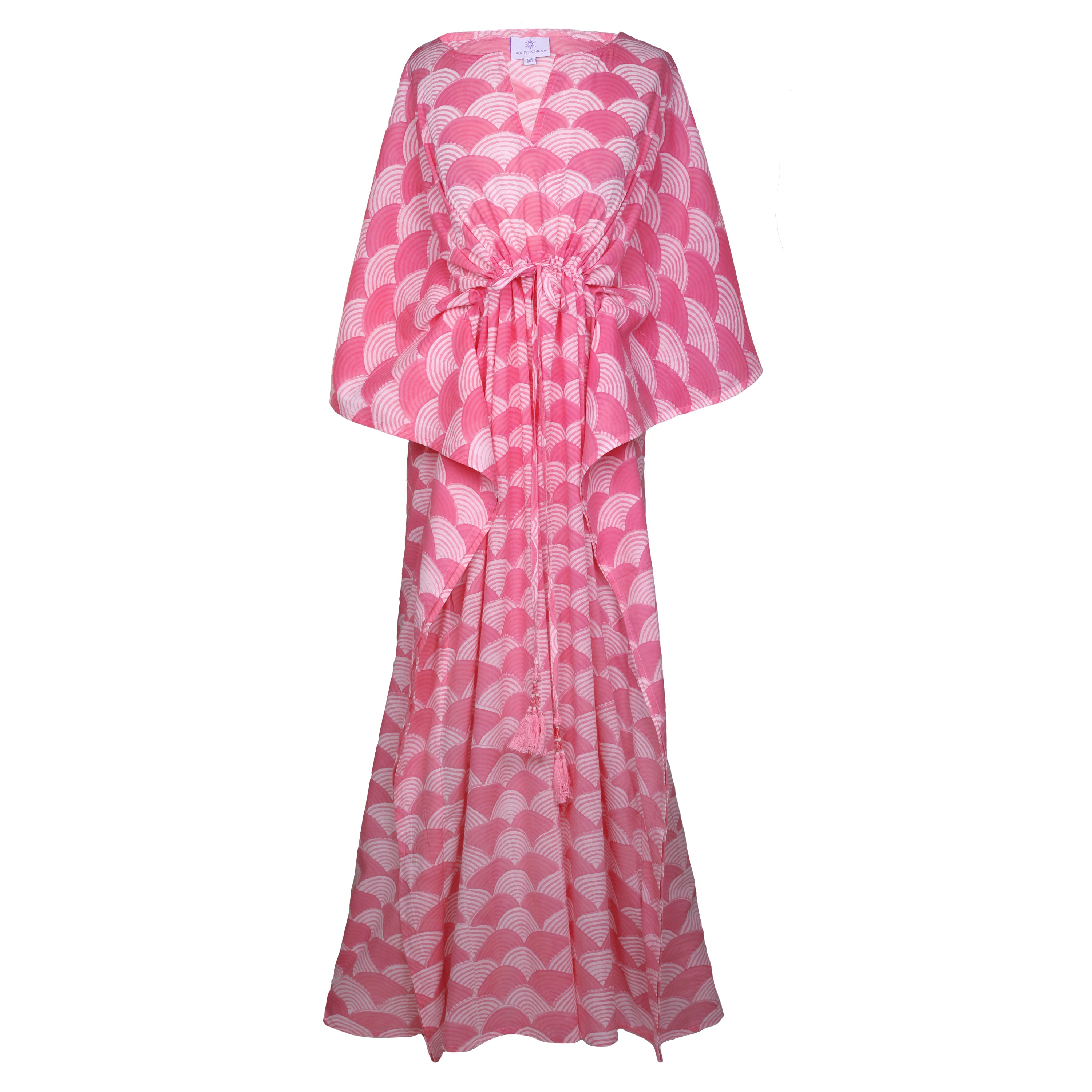 Image of La Scala Camellia Pink Maxi Kaftan Dress
