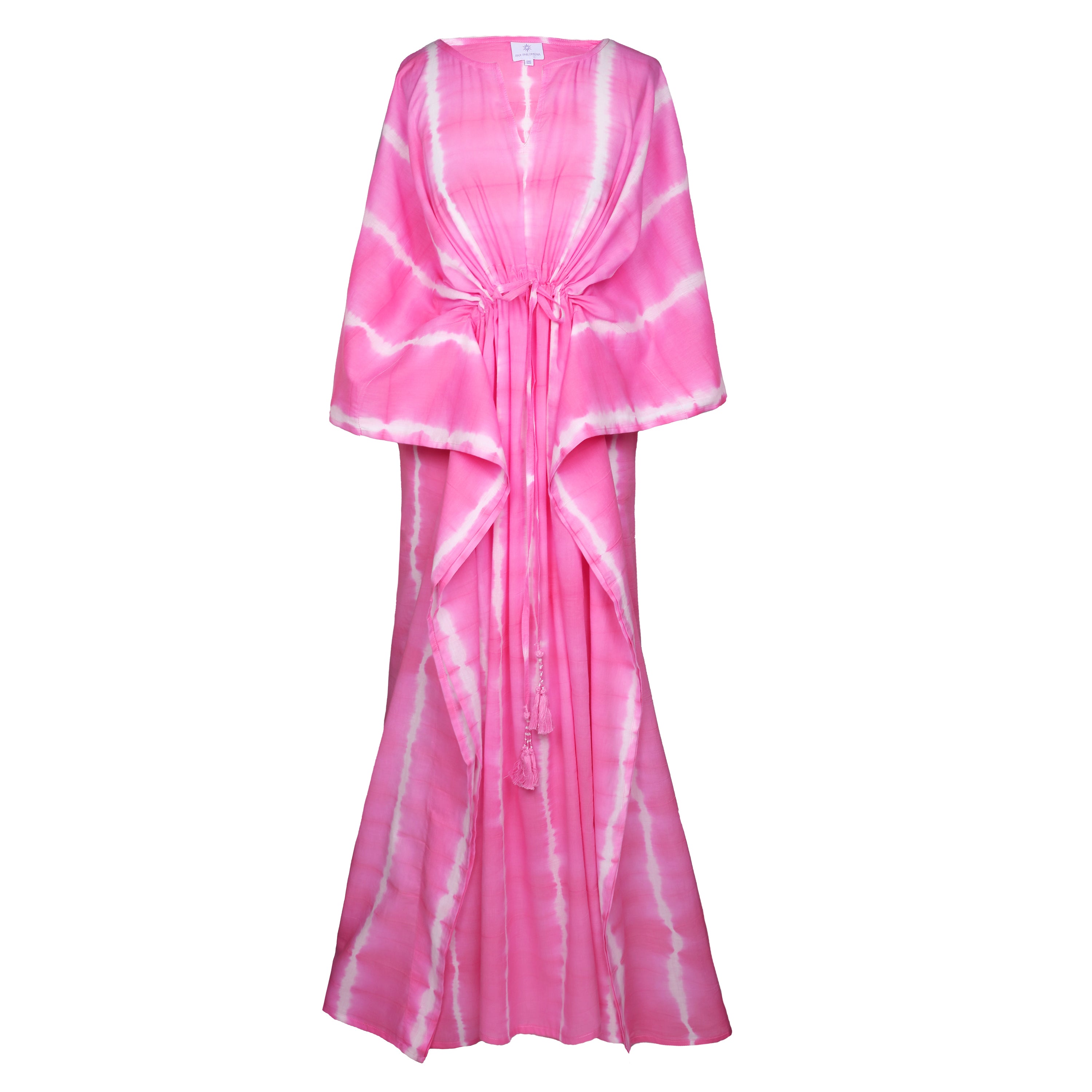 Image of Pretty in Pink Tie Dye Maxi Kaftan Dress