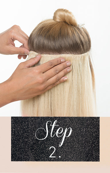 how to add clip-in hair extensions step by step