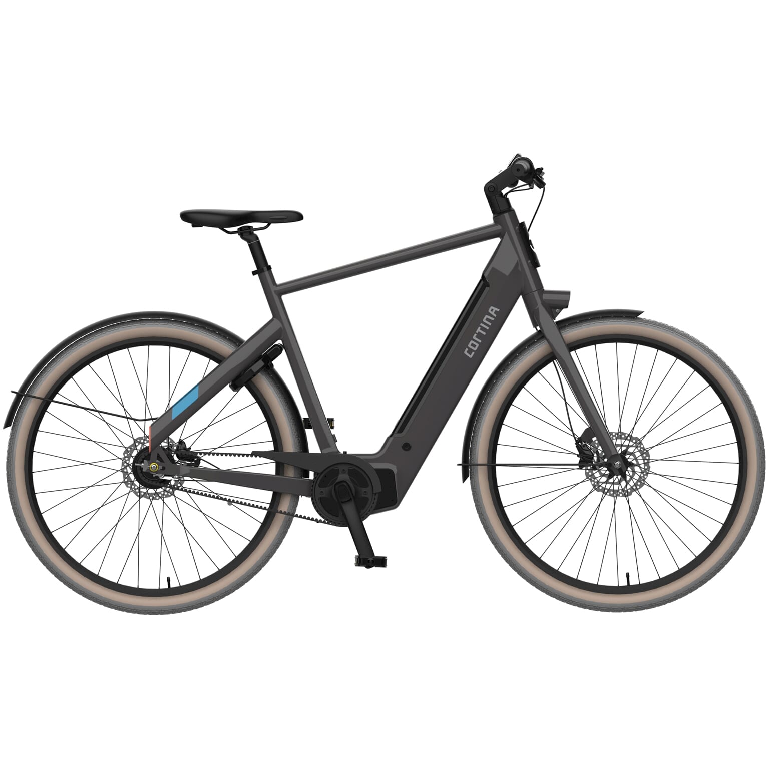 Cortina E-Blau MM N7 2024 Heren Elektrische Fiets E-bike Qibbel 61 Cm