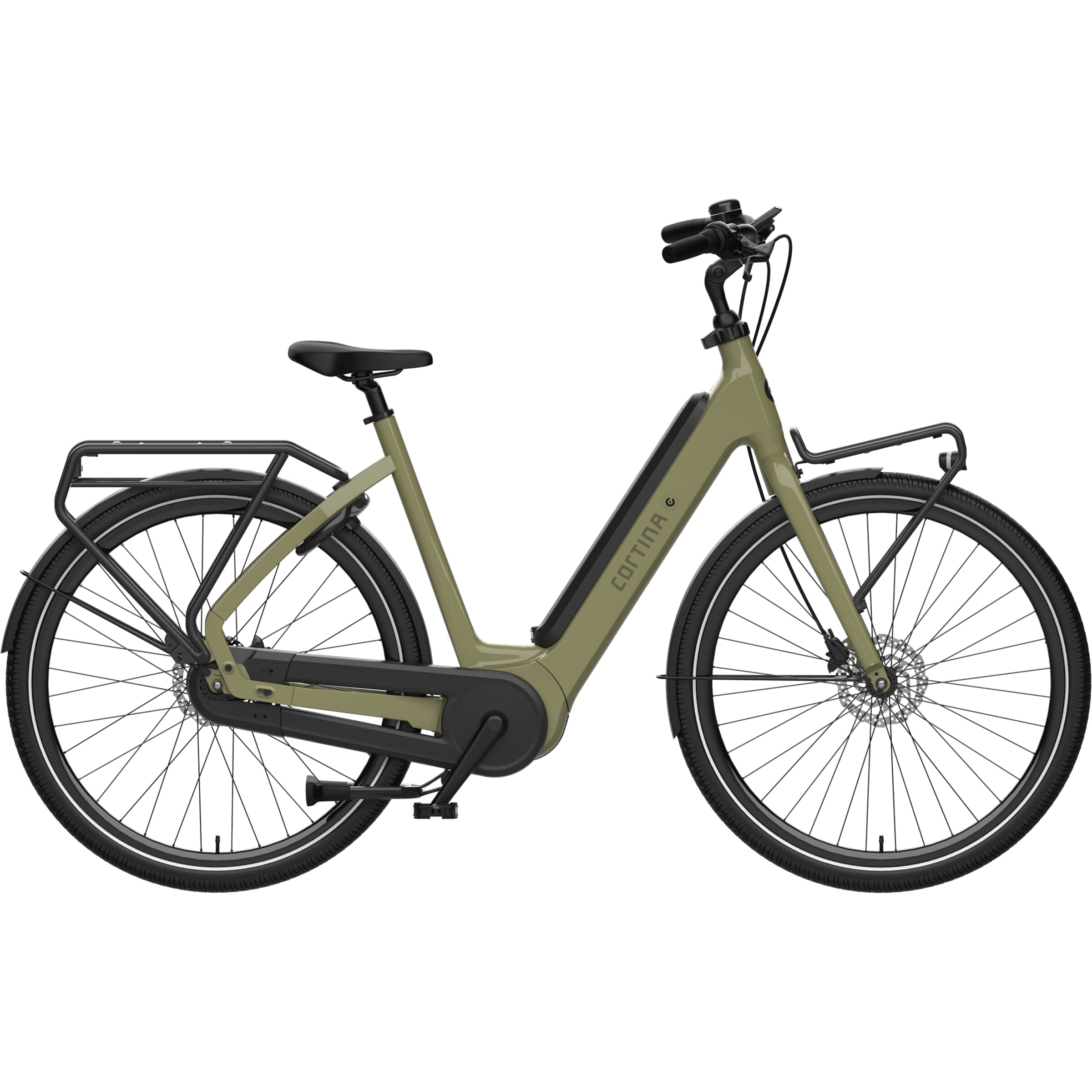 Cortina E-Common Integrated Family Env DB ActiveLine + MM Elektrische Fiets E-bike Moss Green 46 Cm +€250 Inruilkorting