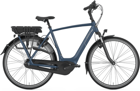 Elektrische fietsen heren in detail blauw