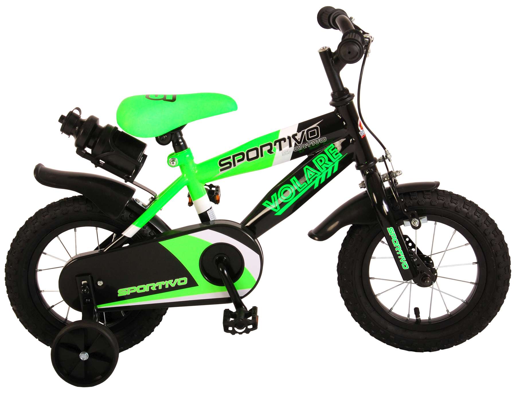 Volare Sportivo 12 Inch Jongens Kinderfiets Groen  +€15 Inruilkorting