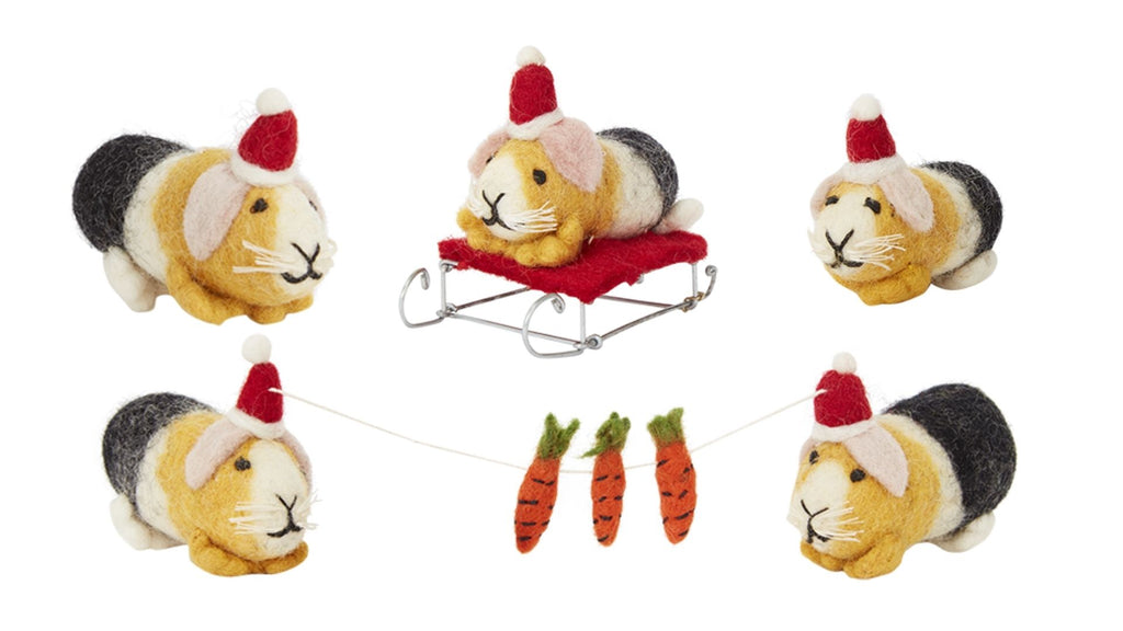 guinea pig ornaments for Christmas tree gift decorations C&C cage decor