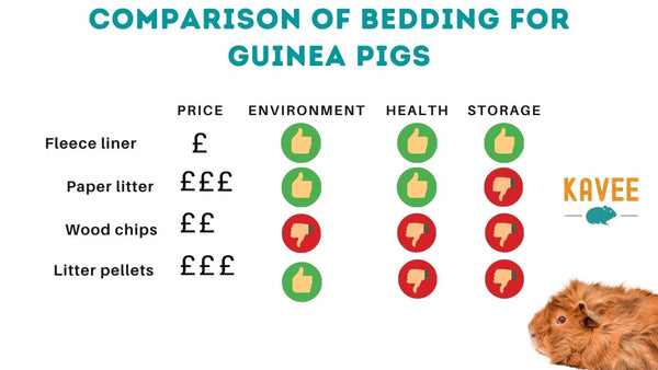 comparison of bedding for guinea pigs