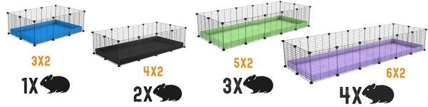 size C&C cage number of guinea pigs kavee