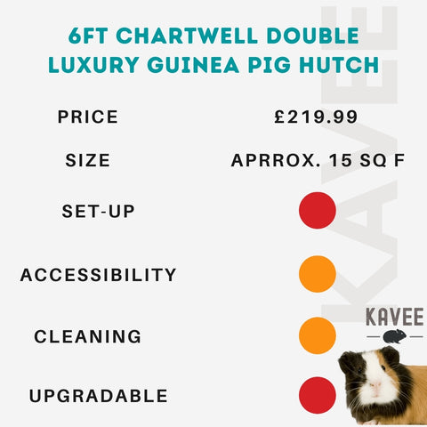 6ft chartwell double luxury guinea pig hutch kavee blog uk