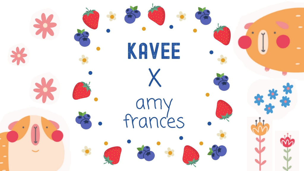 Kavee x Amy Frances UK guinea pig artist illustrator fleece liners new collection