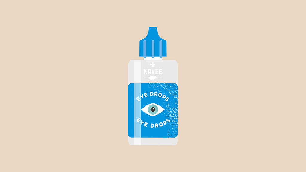 Pictured is a bottle of eye drops, a treatment for eye infections.