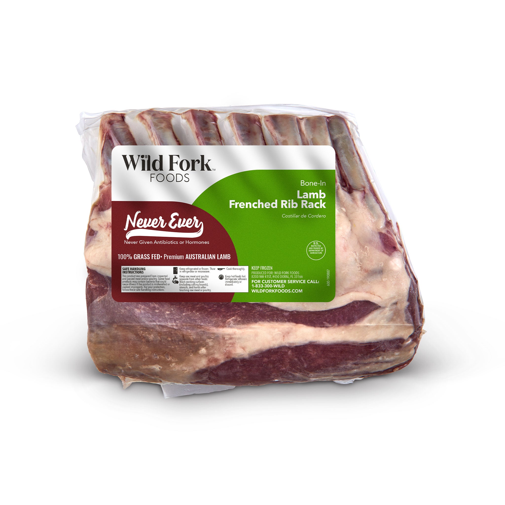 Grass Fed Lamb Frenched Rib Rack Wild Fork Foods