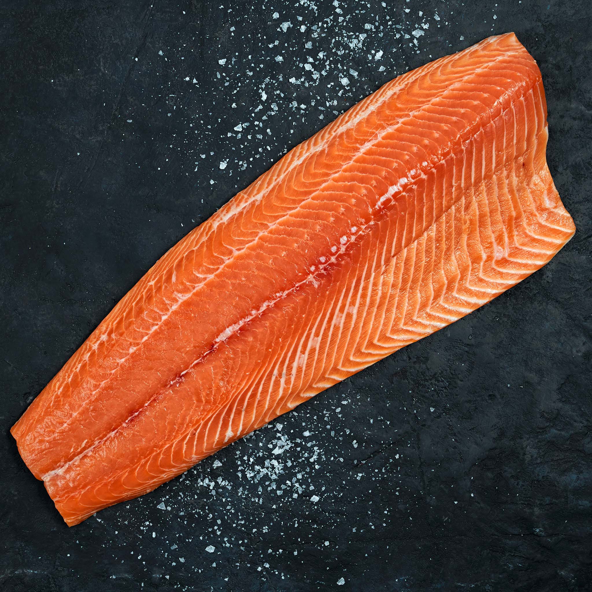 Wild Fork Foods Skinless Sashimi Grade Atlantic Whole Salmon Fillet