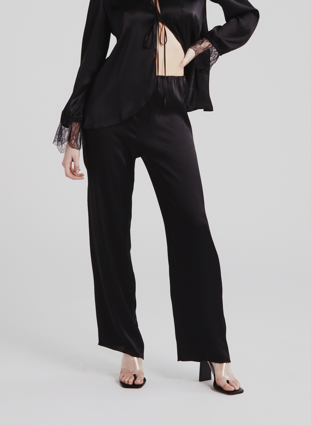 Silk Satin Pants - Oseree