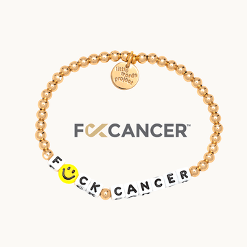 White - F*ck Cancer - Solid Gold Filled