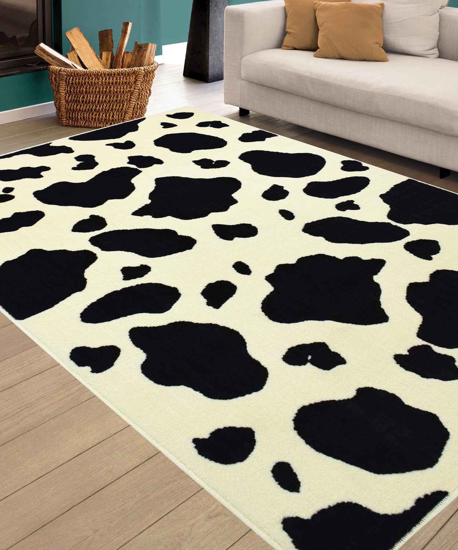 cow rug