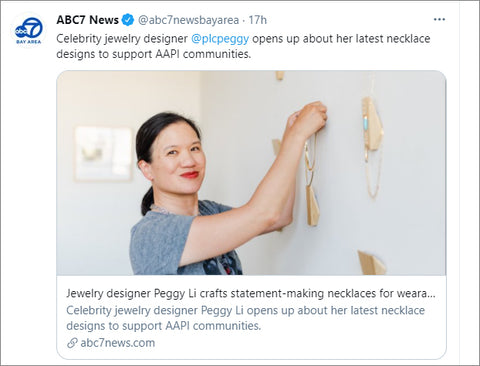 ABC7 News Peggy Li jewelry activism