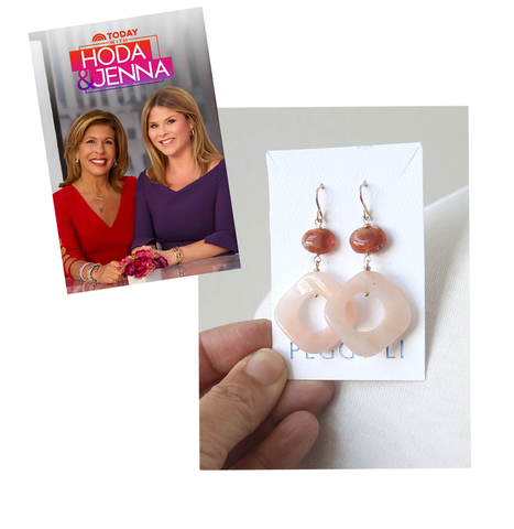 Hoda and Jenna pink earrings