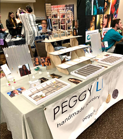 Peggy Li jewelry convention table