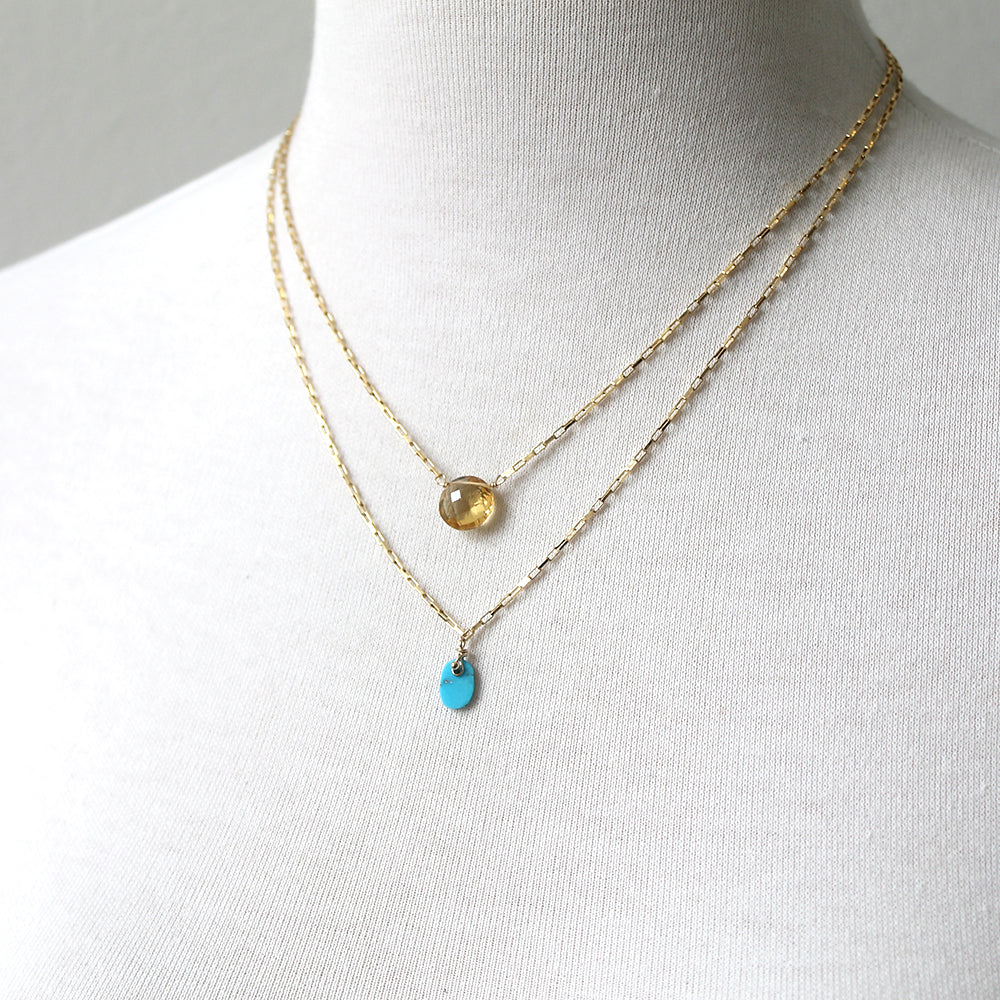 Tabbed Turquoise Necklace