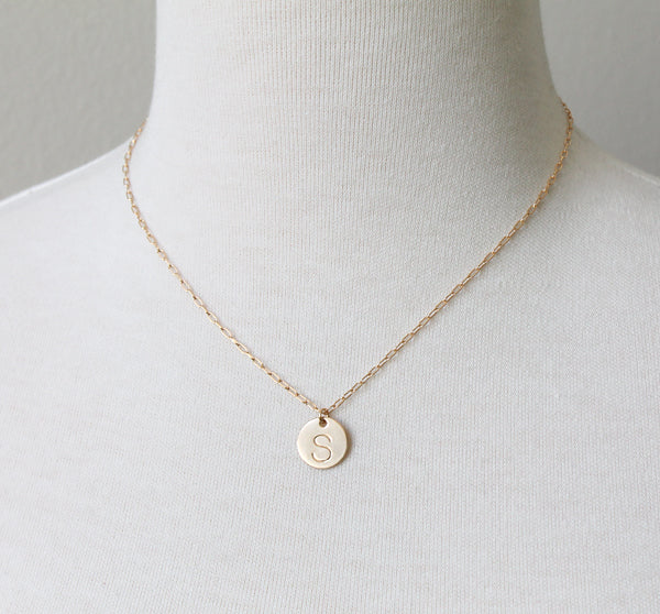 Large Letter Initial Necklace - GF 
