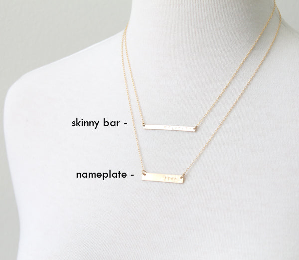 Skinny Bar Necklace - GF – Peggy Li 