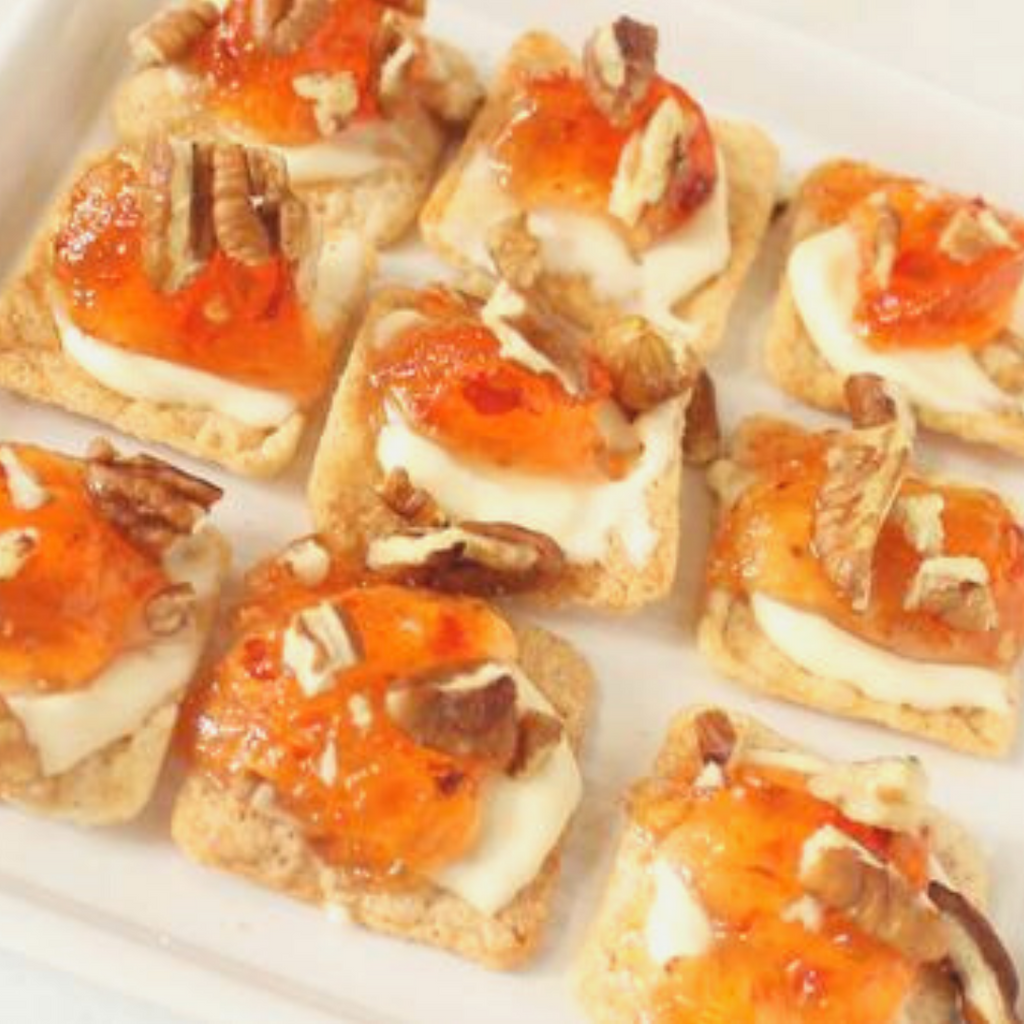 Lia and Linda's Red Hot Pepper Jelly Brie Bites - Smockingbird's