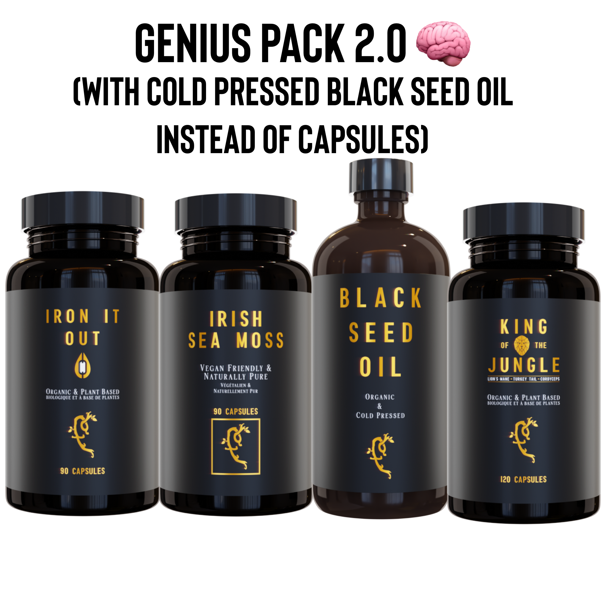 The Genius Pack 2.0 (With Cold-Pressed Black Seed Oil Instead of Capsules) - Farmacy For Life product image