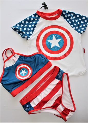 captain america bathing suit