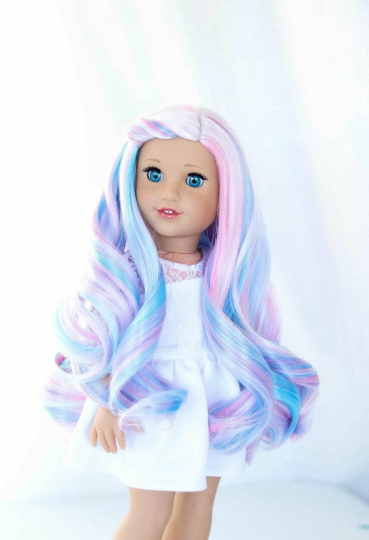 american girl doll rainbow wig