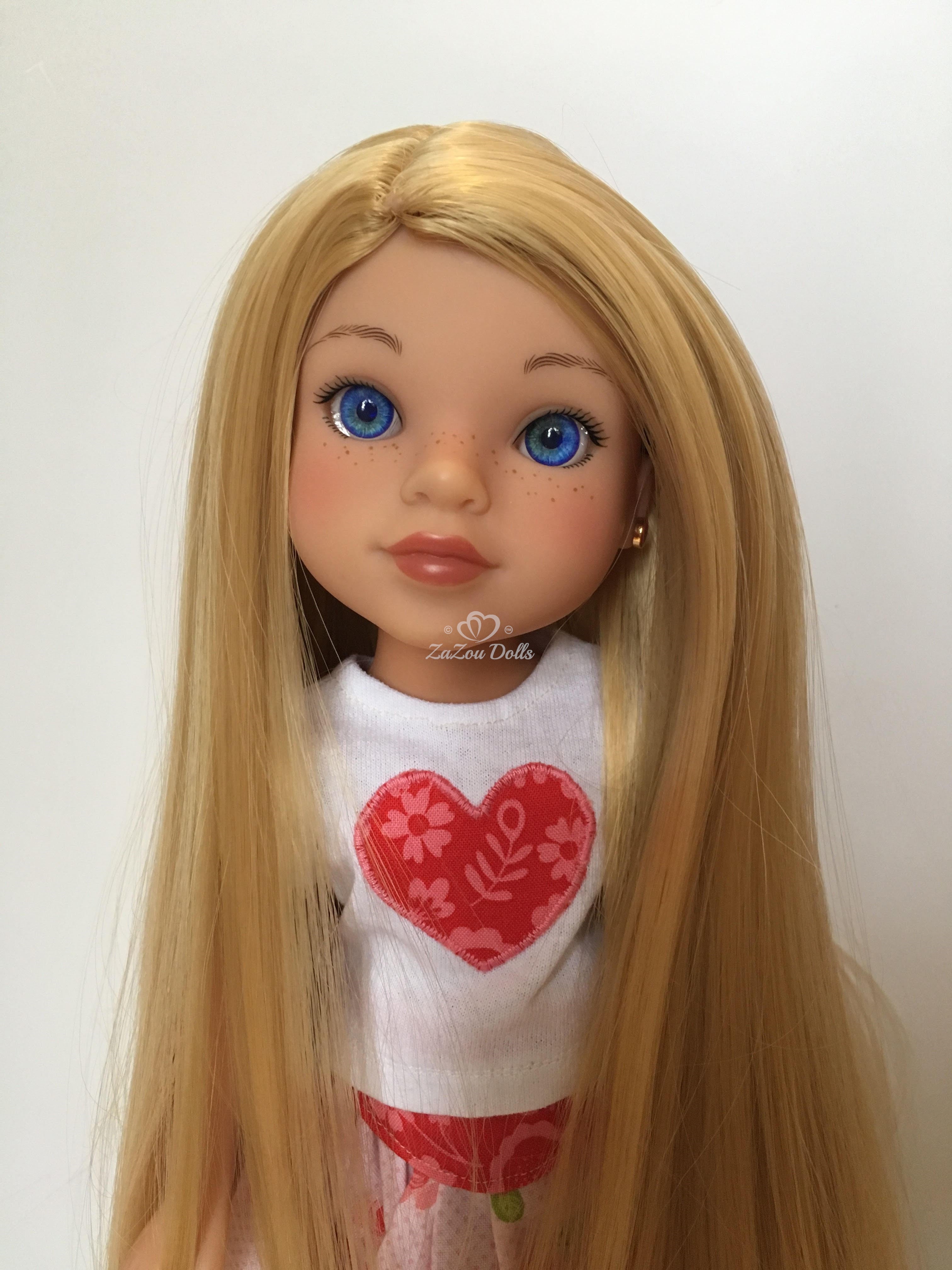 Zazou Luxury Petite Wig In Lemon Blonde For 14 Dolls Such As