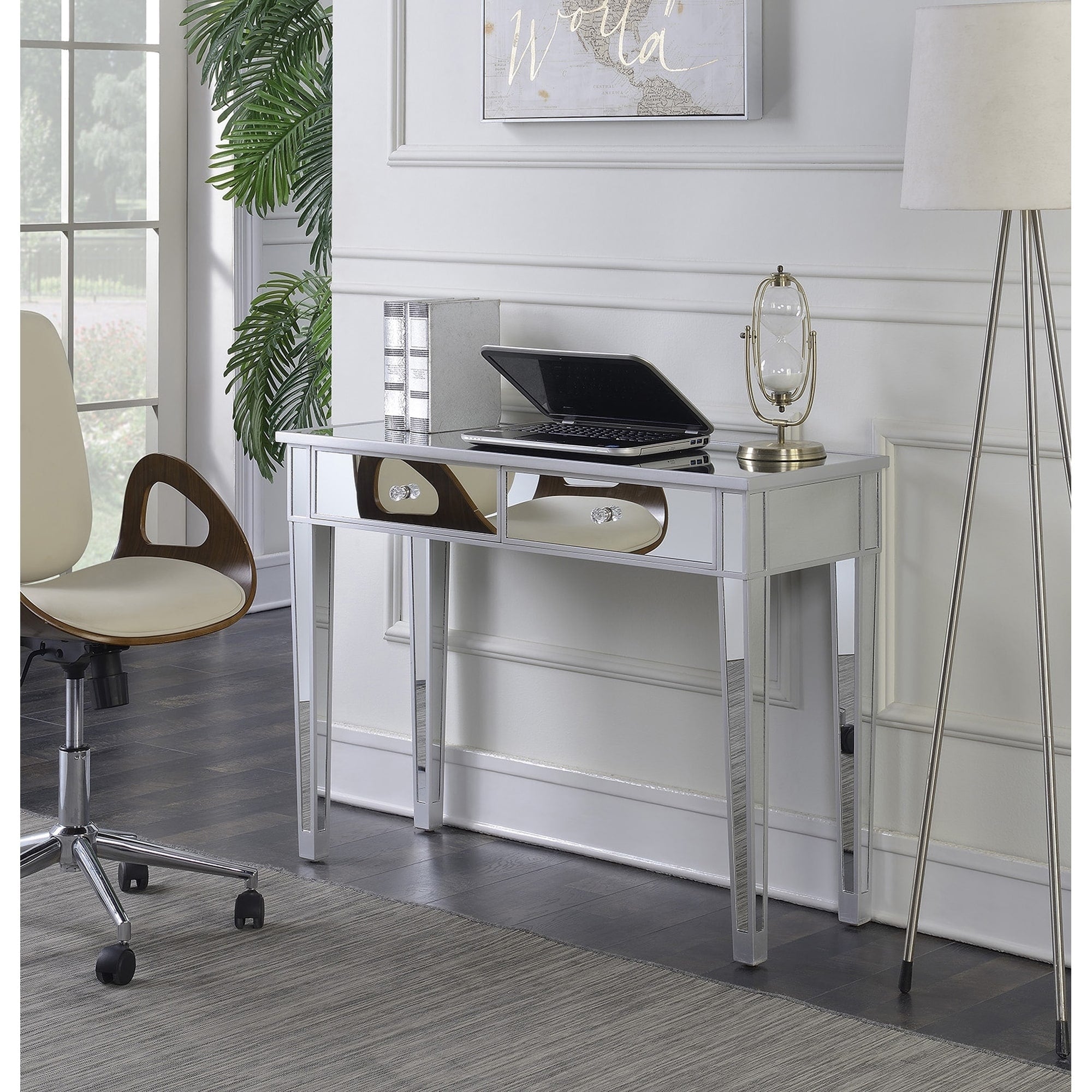 Mirrored Vanity Desk Handy