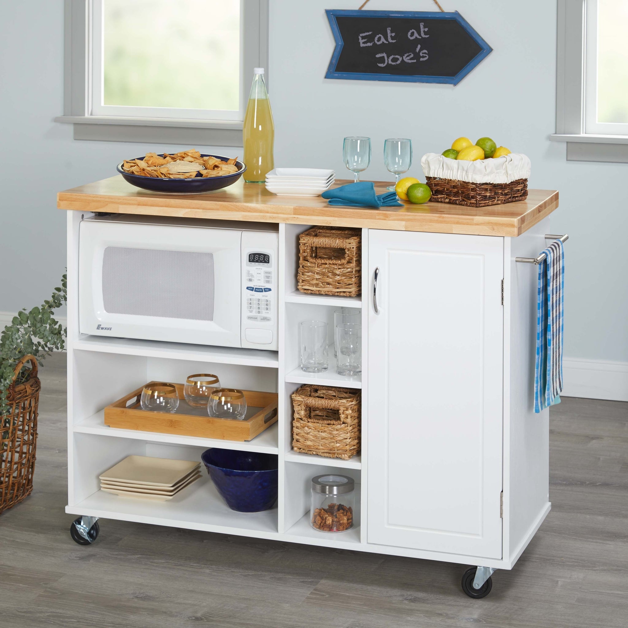 tms microwave kitchen cart