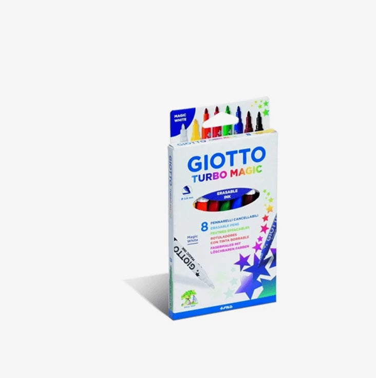 GIOTTO - Etui 8 Feutres Glitter Coloriage Turbo Pastel Ø2,8mm F276700