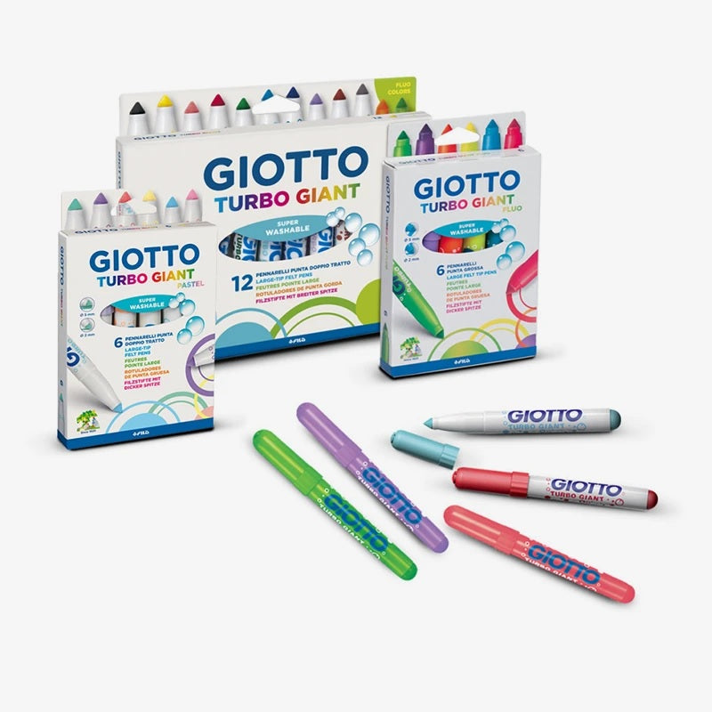 Giotto Turbo Maxi Broad Tip Pens, Colouring Pens & Pe