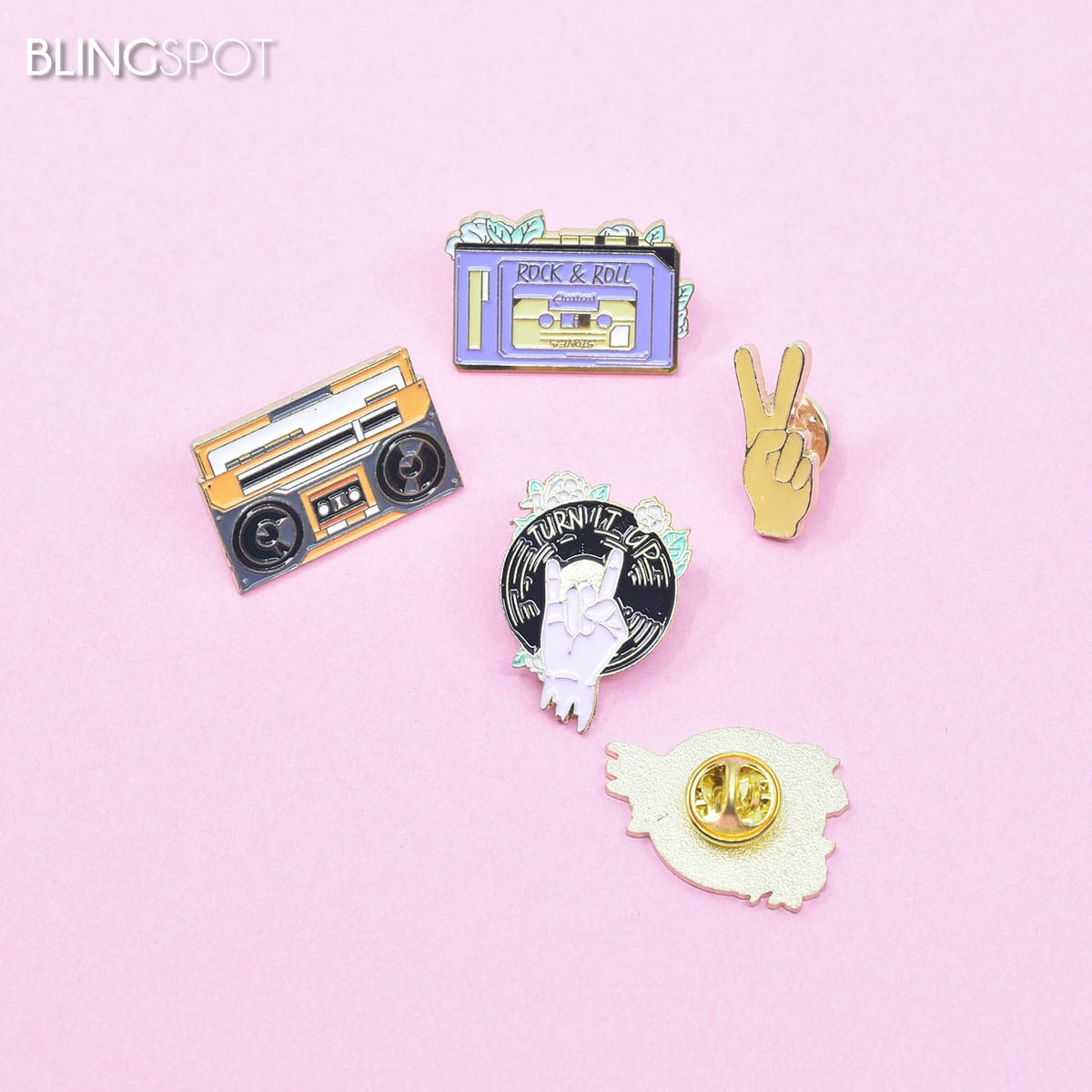 Rock & Roll - Enamel Pin - The Blingspot Studio