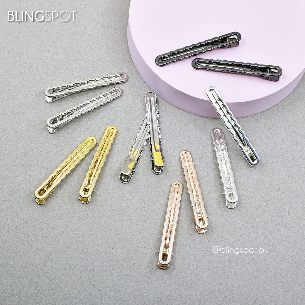 Shiny Rectangle - Hair Clip - The Blingspot Studio