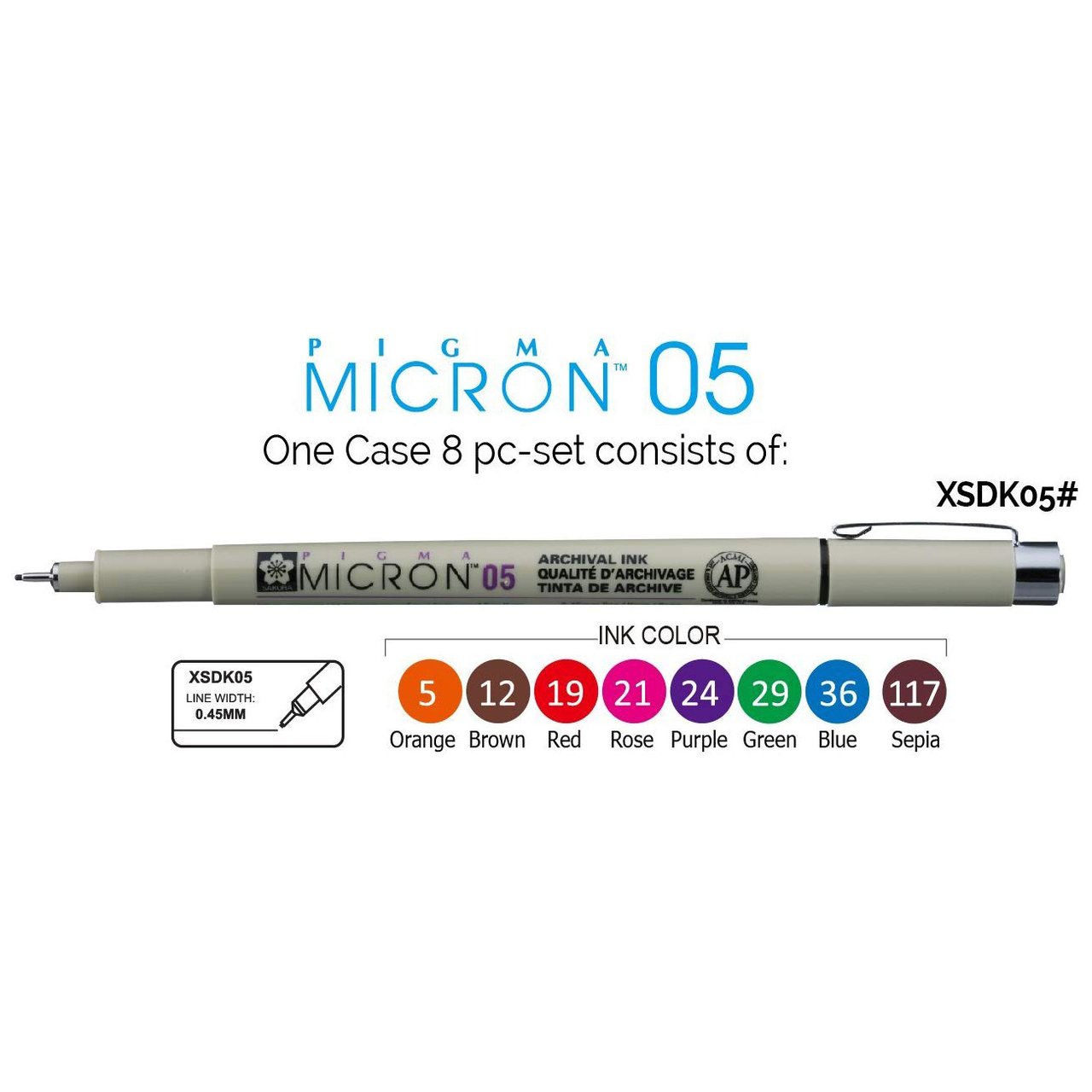 Sakura Pigma Micron Ultra-fine Colored Pen05 (0.45mm) / Green