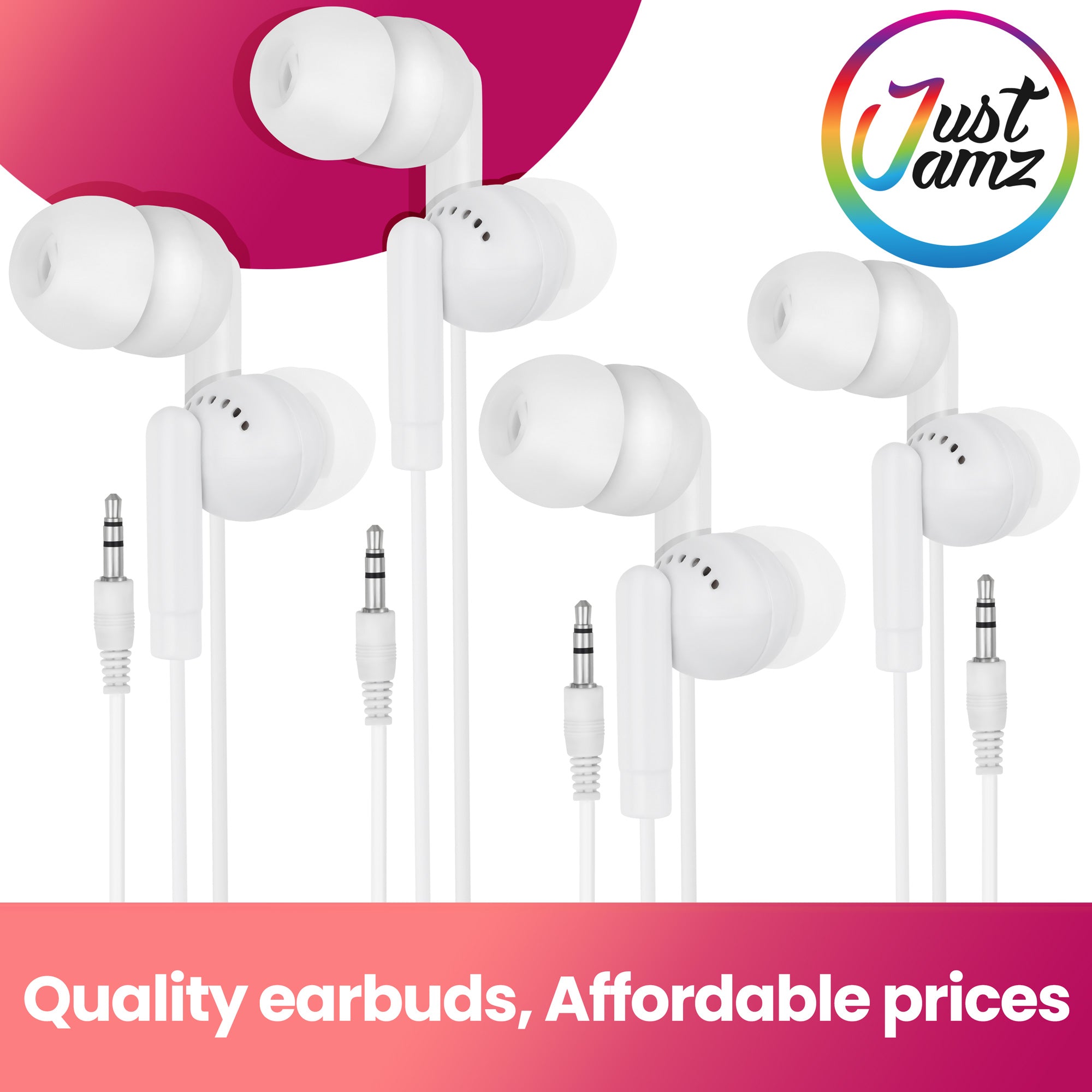 pearl white earbuds