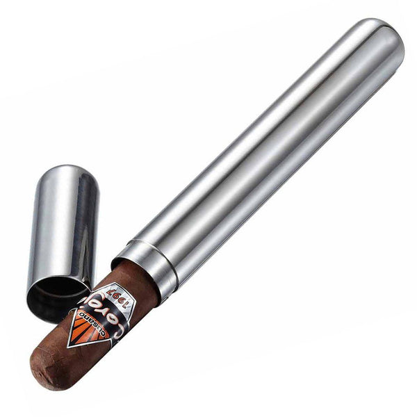 Aleco Stainless Steel 1 Cigar Tube Case – Shades of Havana