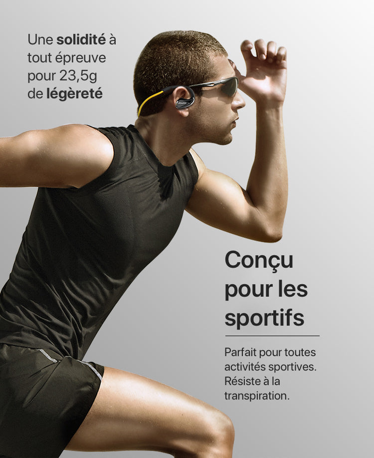 Écouteurs sport Bluetooth A880BL conçus pour tous les sportifs.