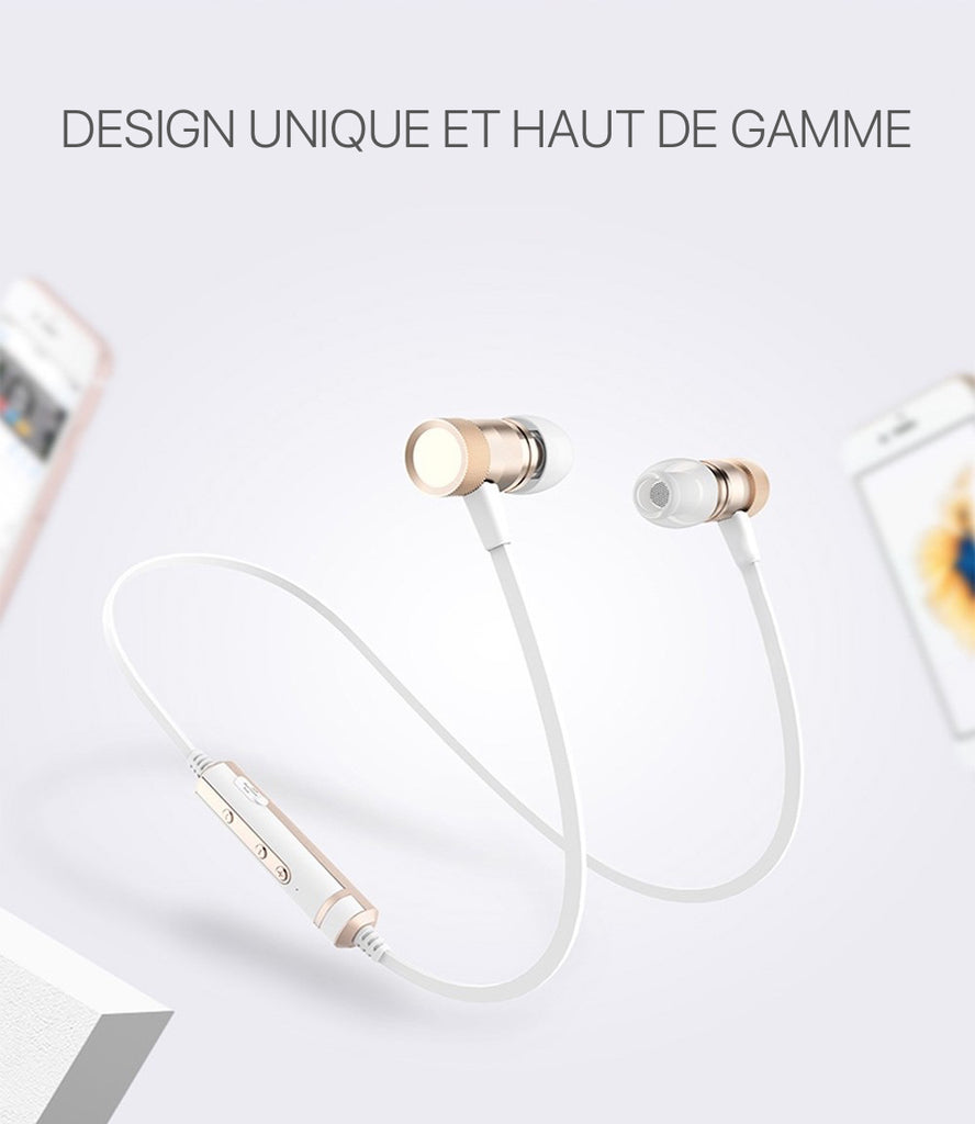 Design unique et haut de gamme des écouteurs magnétiques Bluetooth H6