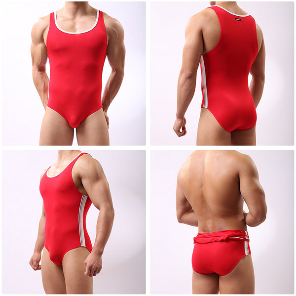 Body minceur rouge SLIM.SHAPER homme pour aider à maintenir les tissus adipeux