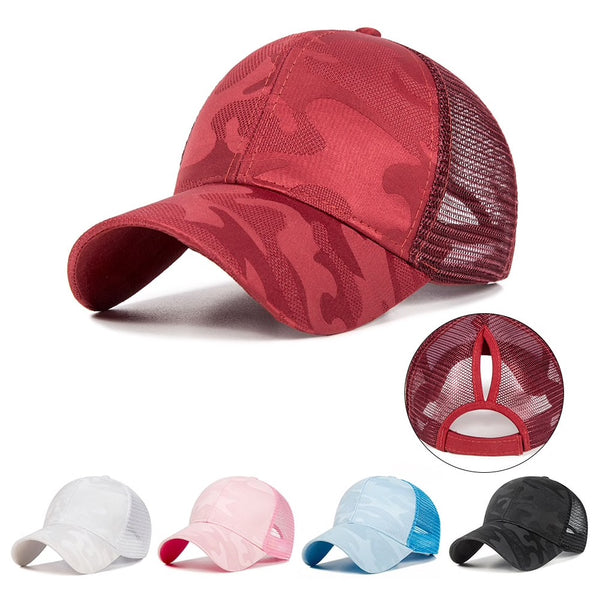 Casquette femme WAVER avec ouverture pour chignon et queue de cheval