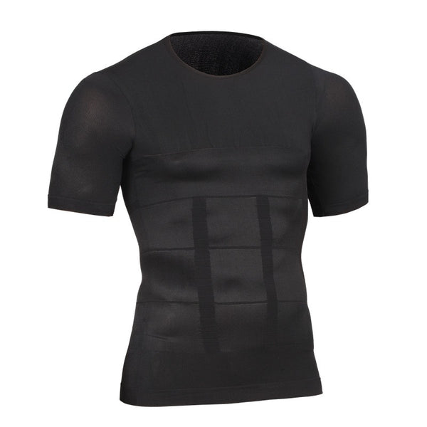 T-Shirt minceur de compression noir FLEX.SHAPER homme