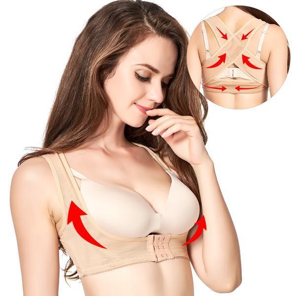 une femme porte un corset Body Shaper correcteur de posture naturel