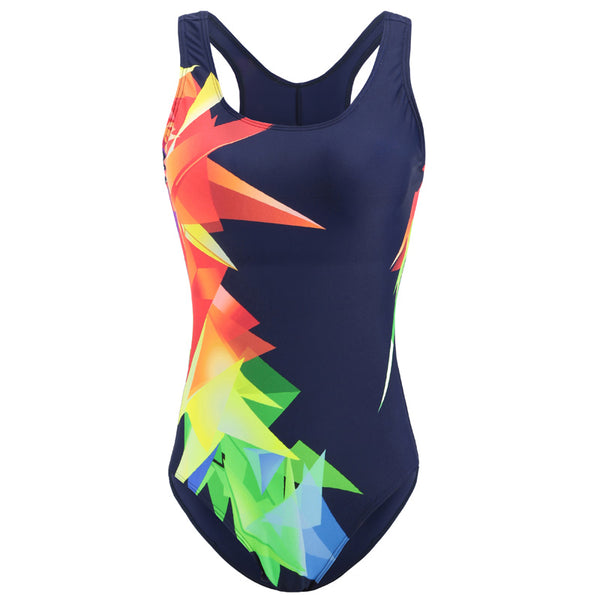 Maillot de bain 1 pièce 3D.SWIM bleu marine pour femme