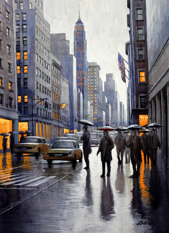 Rainy Day, New York By Alexei Butirskiy