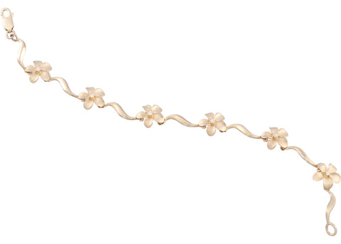 14k Plumeria Lei Bracelet | Denny Wong