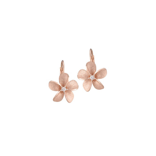 Silver Narvik Earrings – Rose Gold Fish Leather