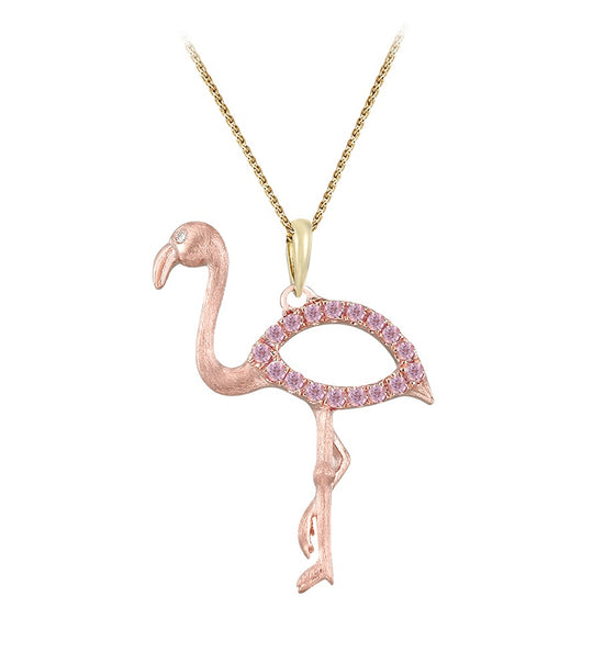minimalist gold flamingo necklace — K WITHERSPOON COLLECTION