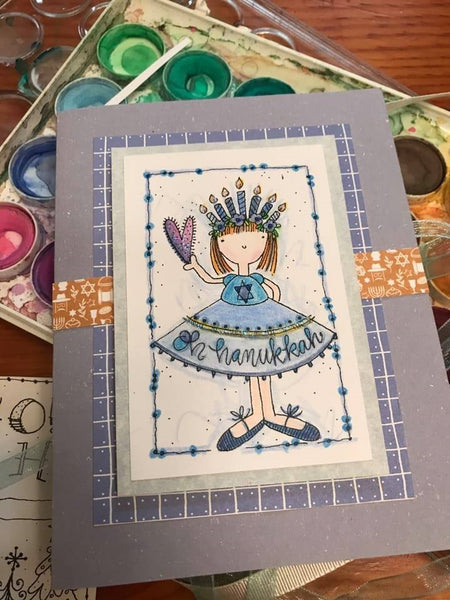 Hanukkah Craft- DIY Card Kit, Peace Love Light